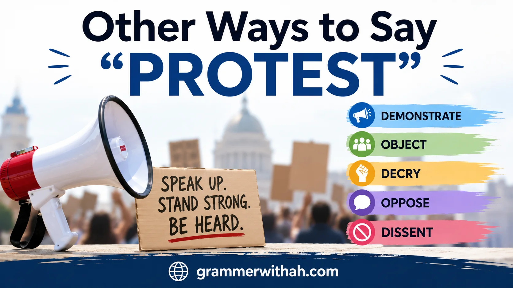 Other Ways to Say “PROTEST”
