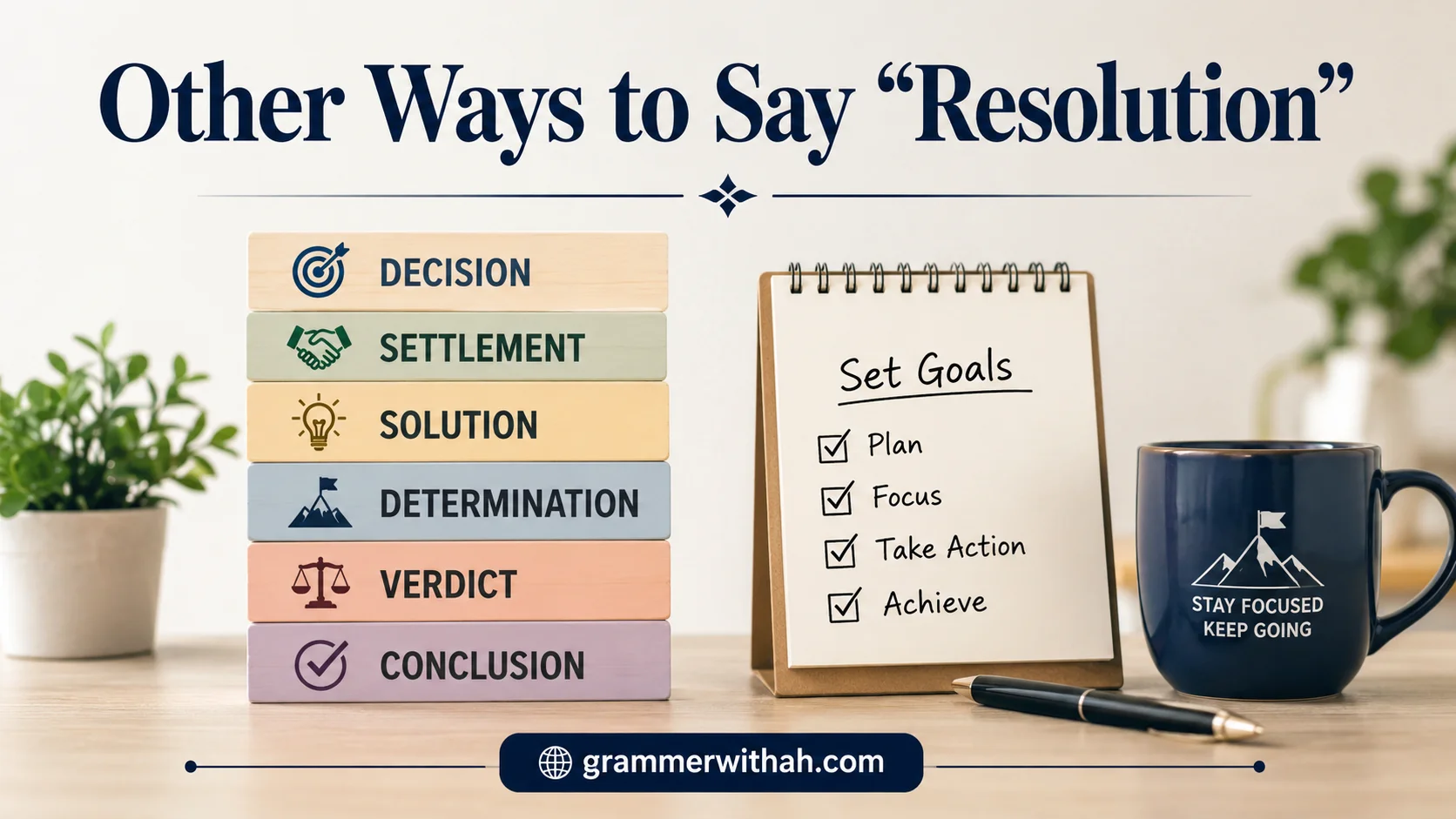 Other Ways to Say “Resolution”
