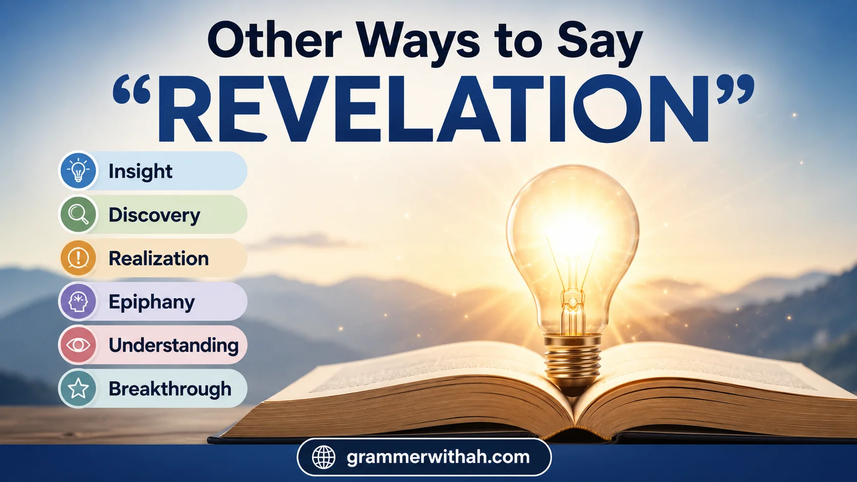 Other Ways to Say “REVELATION”