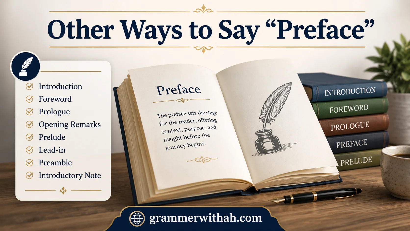 Other Ways to Say “Preface”