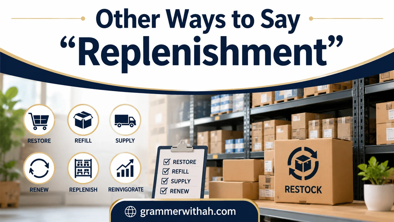 Other Ways to Say “Replenishment”