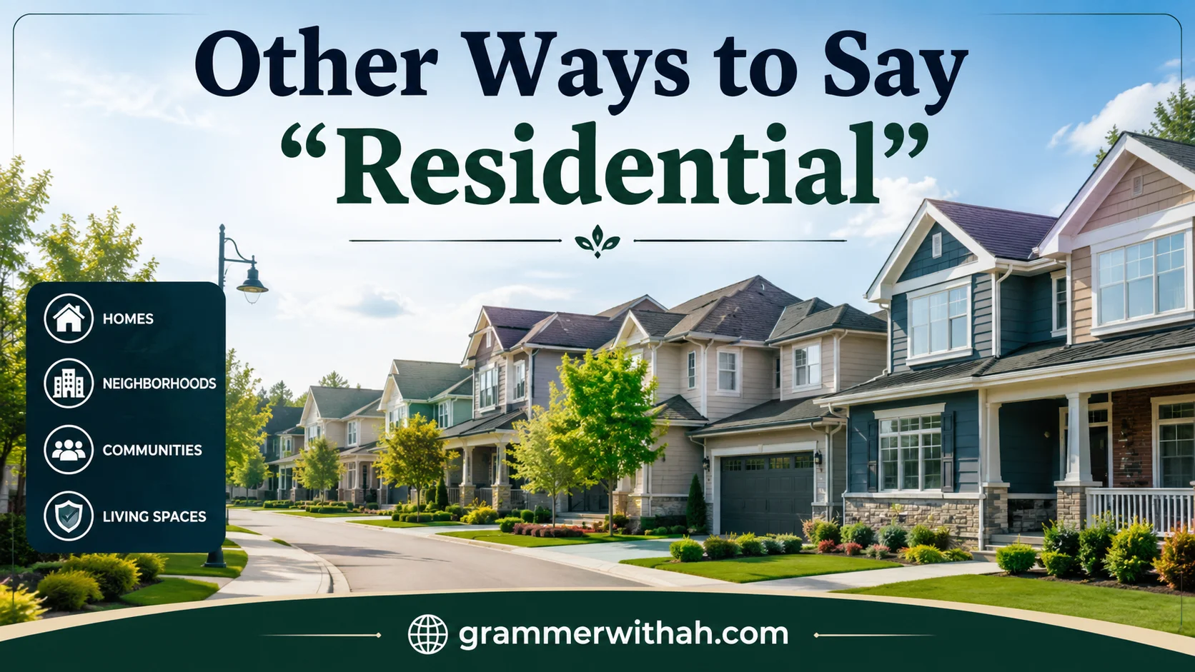 Other Ways to Say “Residential”