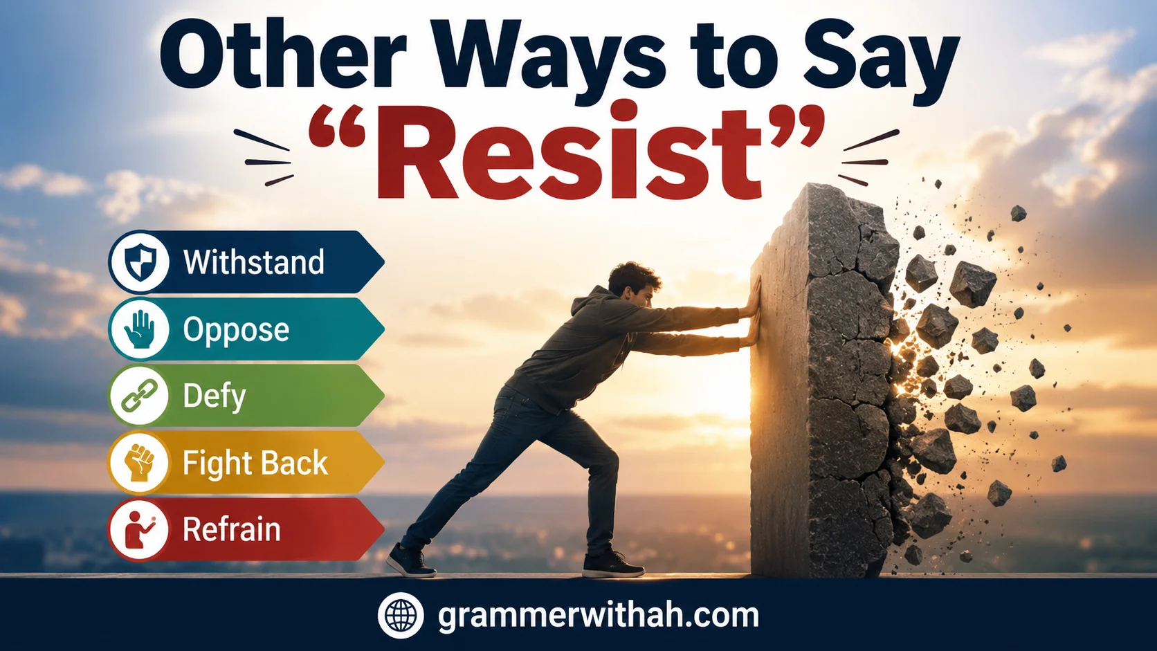 Other Ways to Say “Resist”