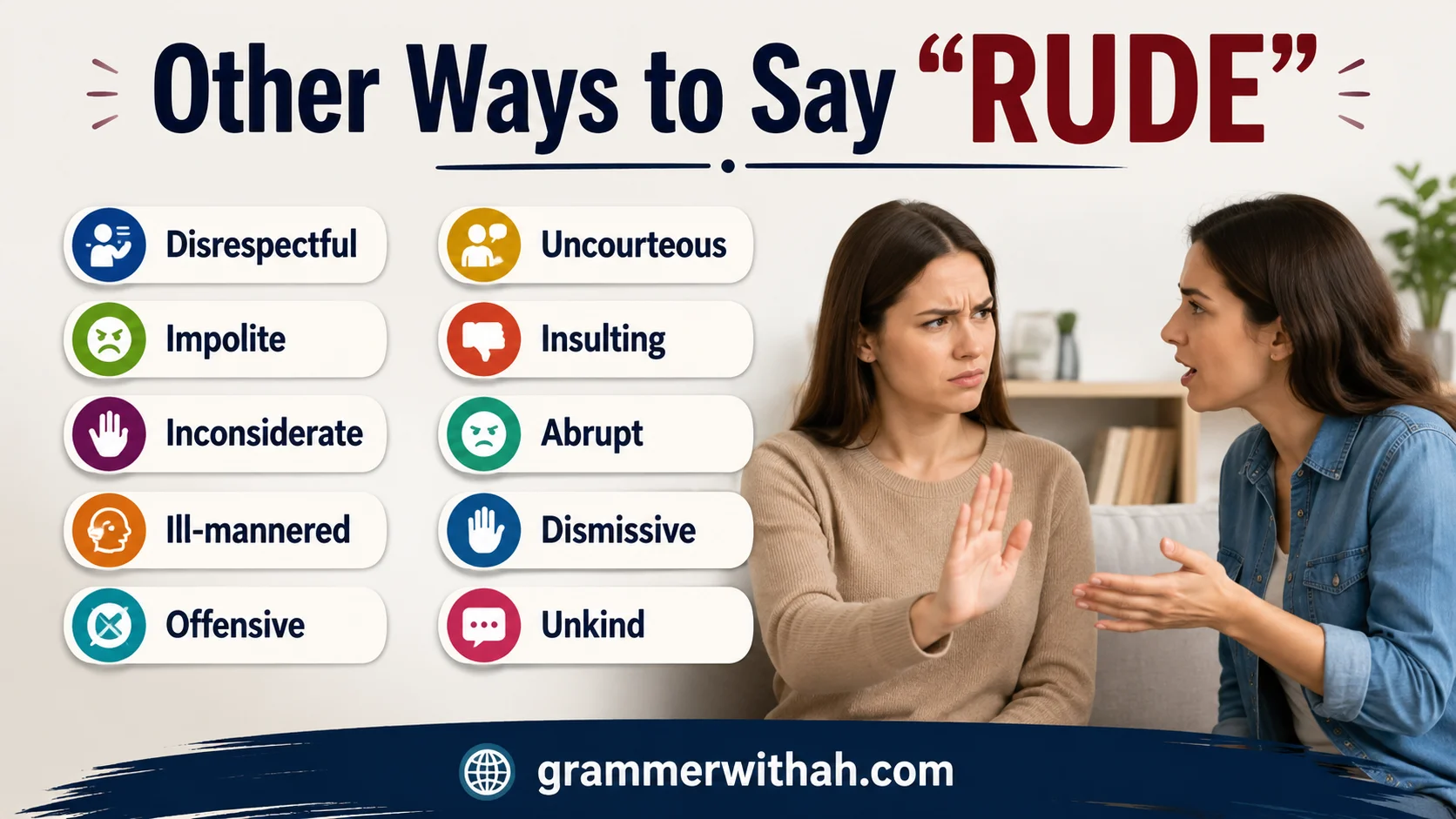 Other Ways to Say “RUDE”