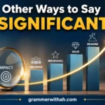 Other Ways to Say “SIGNIFICANT”