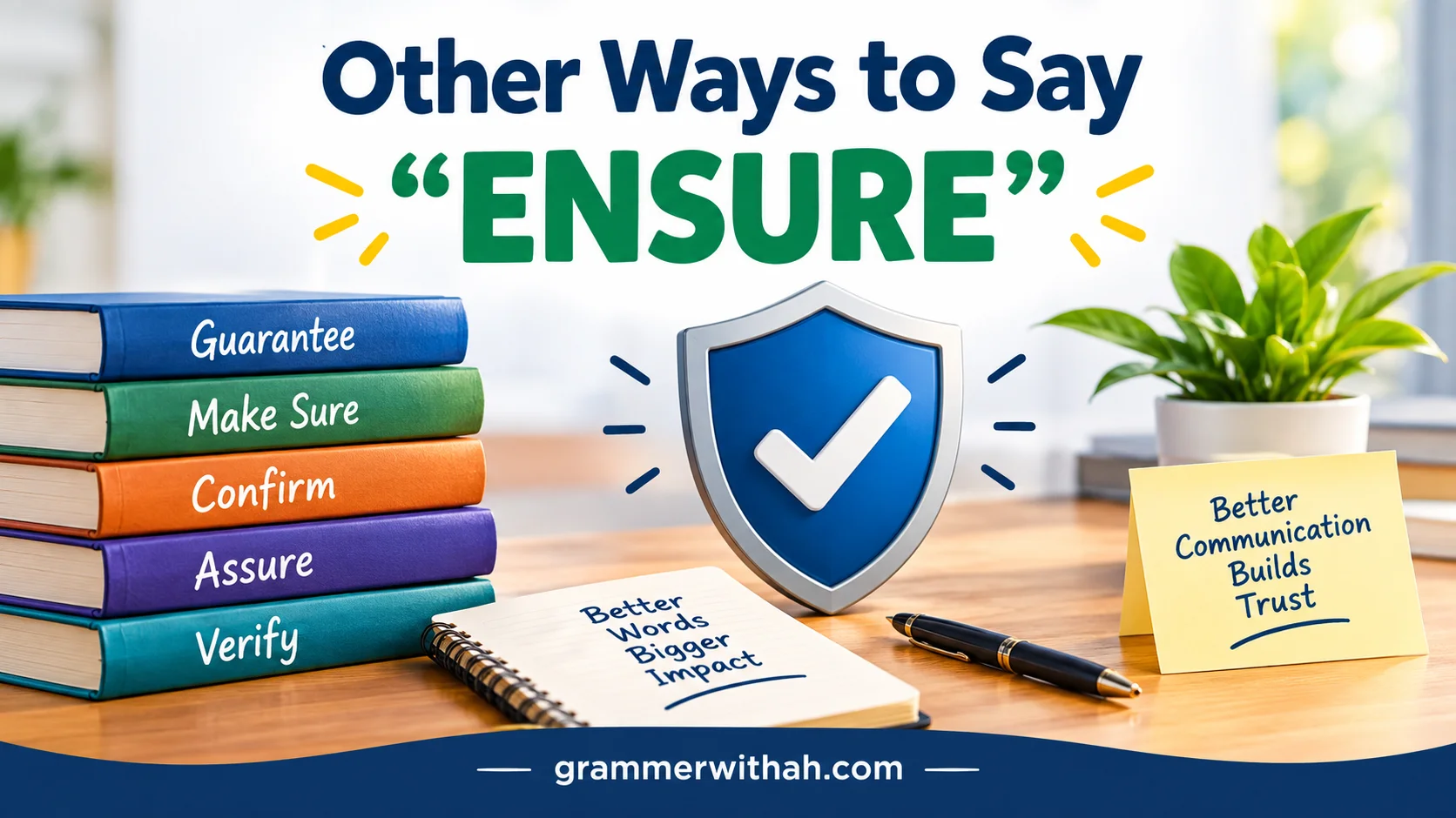 Other Ways to Say “ENSURE”