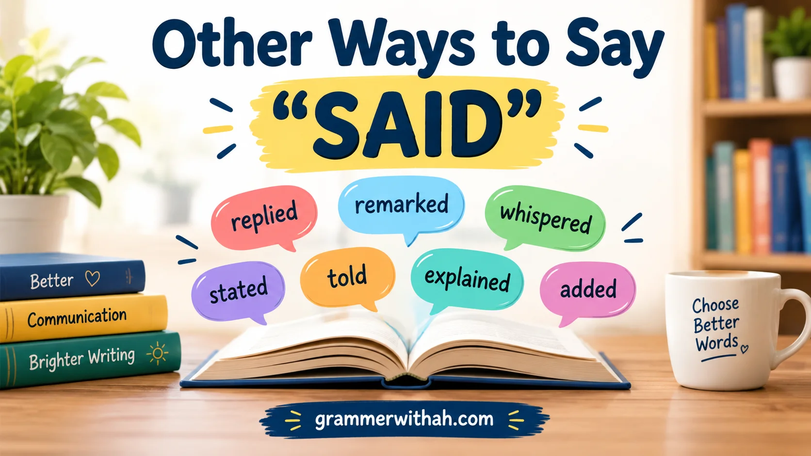 Other Ways to Say “SAID”