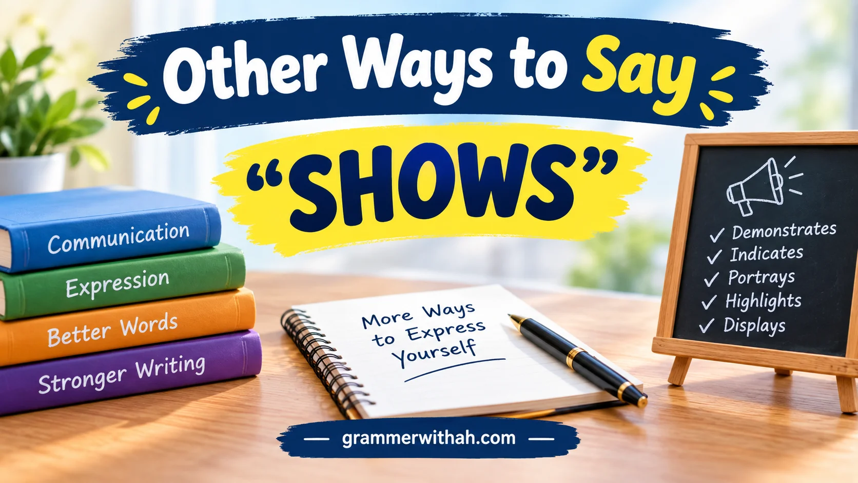 Other Ways to Say “SHOWS”