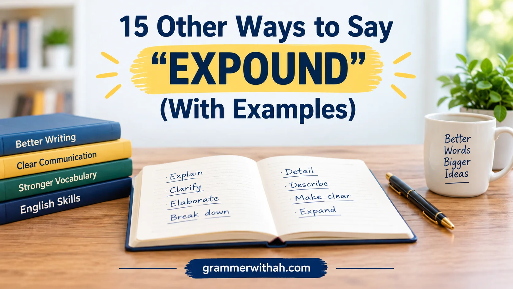 Other Ways to Say “EXPOUND”