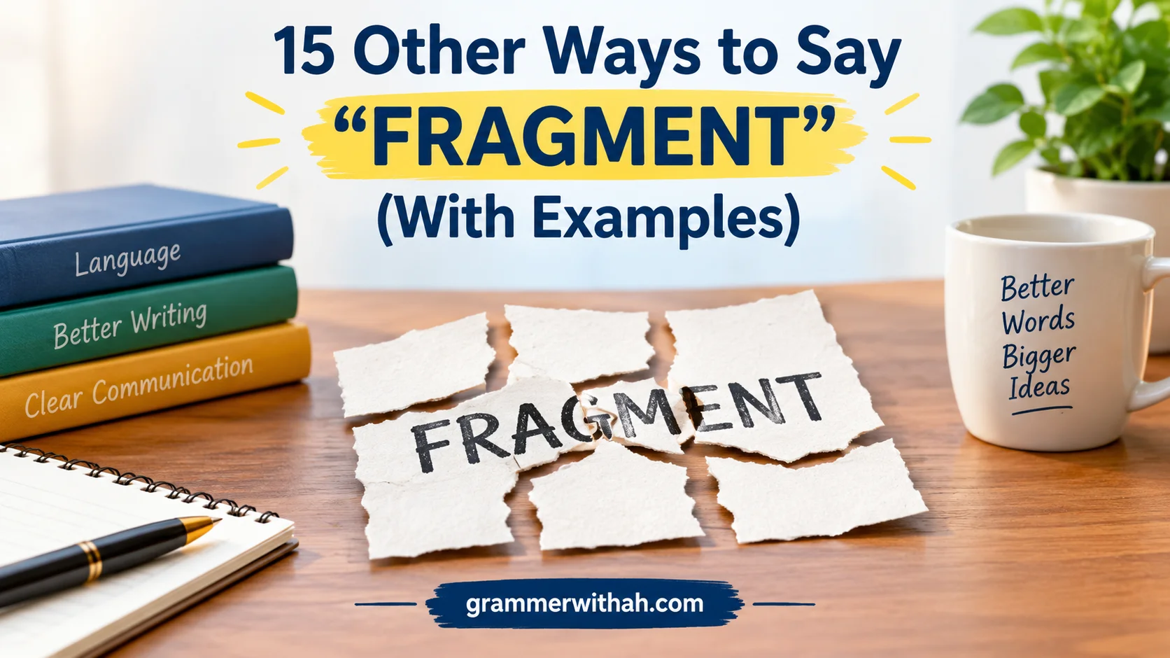 Other Ways to Say “FRAGMENT”