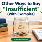 Other Ways to Say “Insufficient”